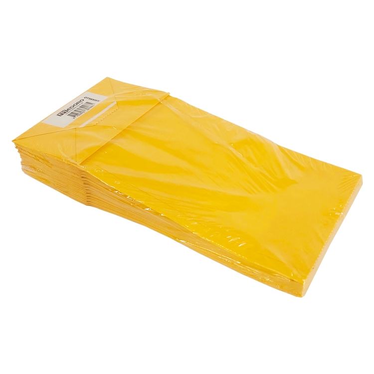 Bolsa Medoro de Papel Sobre 12.5 x 26 cm Amarillo Paquete x 25 Art.BFCAMPPP